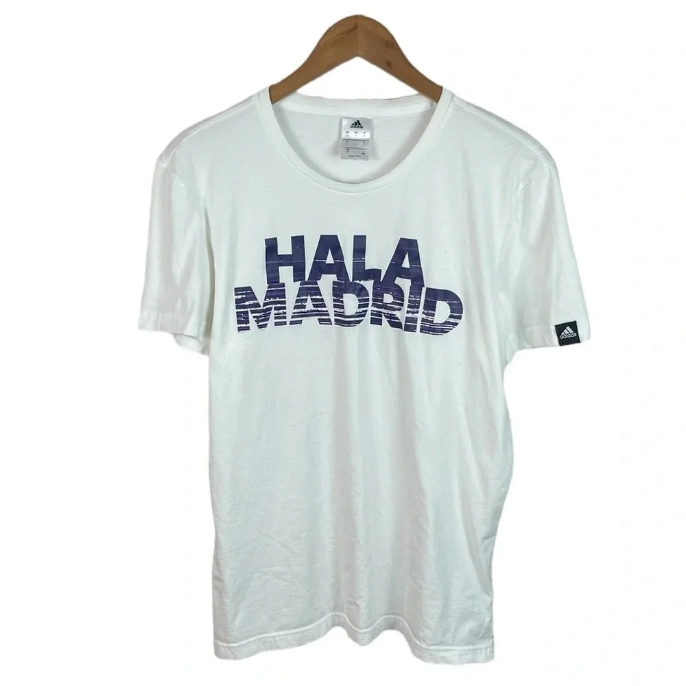 TS42 Mens Adidas Hala MADRID Spain Spanish Soccer T Shirt L